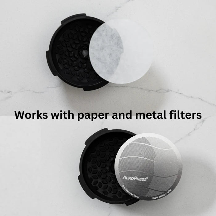 AeroPress Go Travel Coffee Maker & Flow Control Filter Cap Bundle