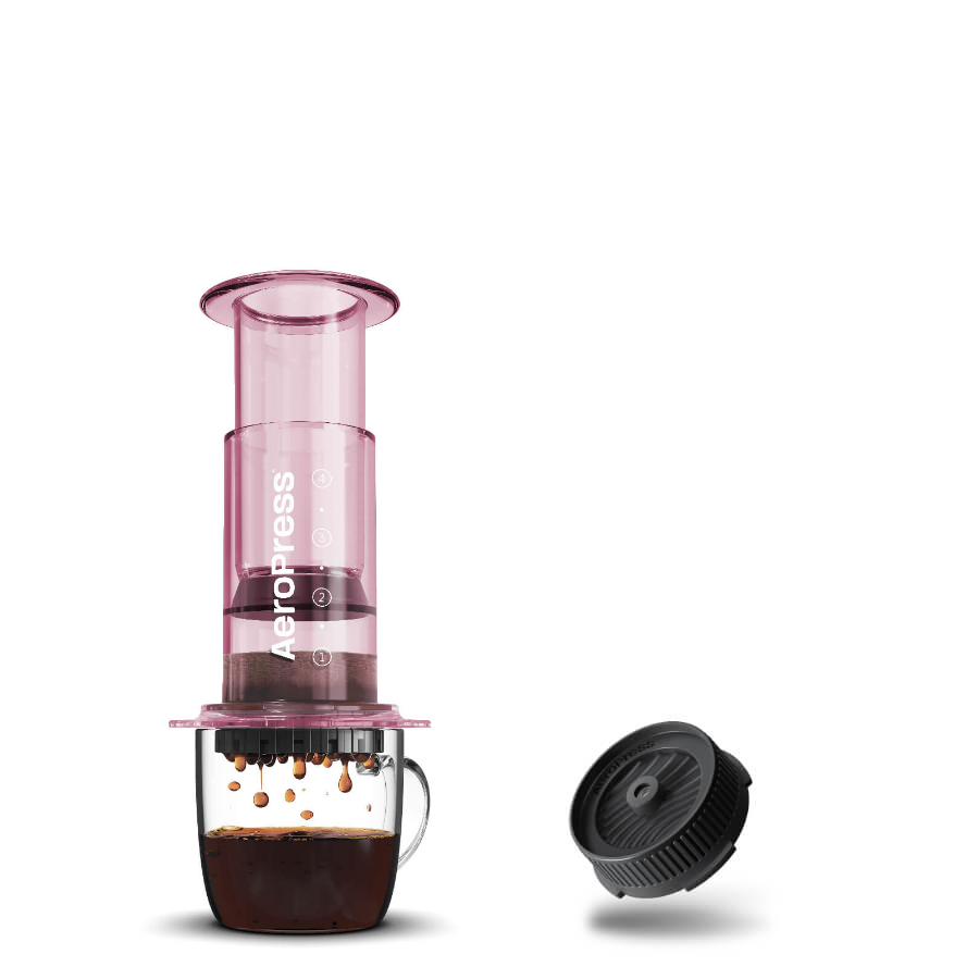 AeroPress Clear Coffee Maker & Flow Control Filter Cap Bundle