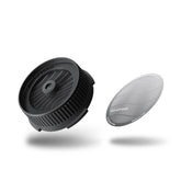 An AeroPress flow control filter cap with stainless steel filter