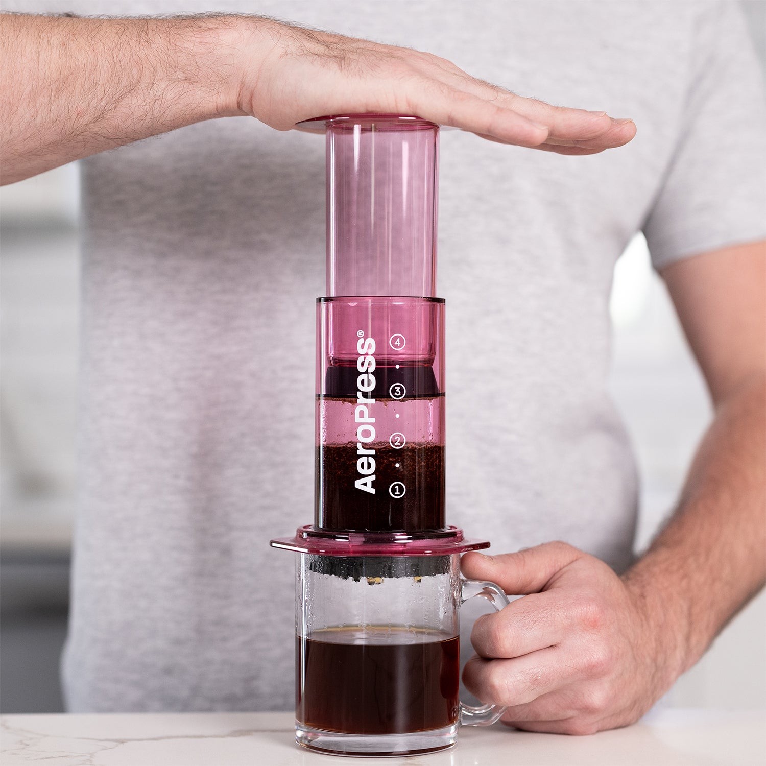 Clear Coffee Press - Pink