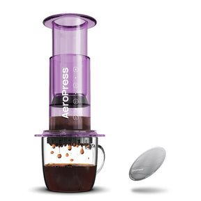 Aeropress in Red in purple